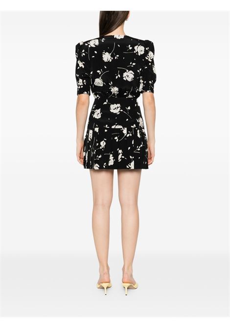 Abito corto a fiori in nero Alessandra Rich - donna ALESSANDRA RICH | FABX4116F45670900